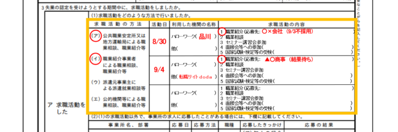 失業認定申告書