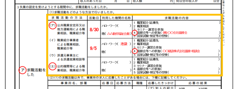 失業認定申告書